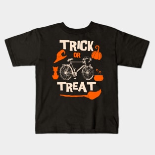 Halloween Trick or Treat Bicycle Kids T-Shirt